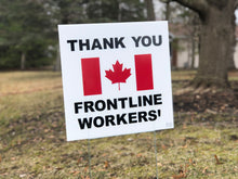 Load image into Gallery viewer, Thank You Frontline Workers 14x14 Lawn Sign
