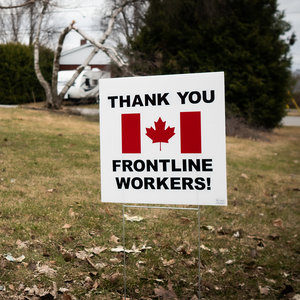 Thank You Frontline Workers 14x14 Lawn Sign